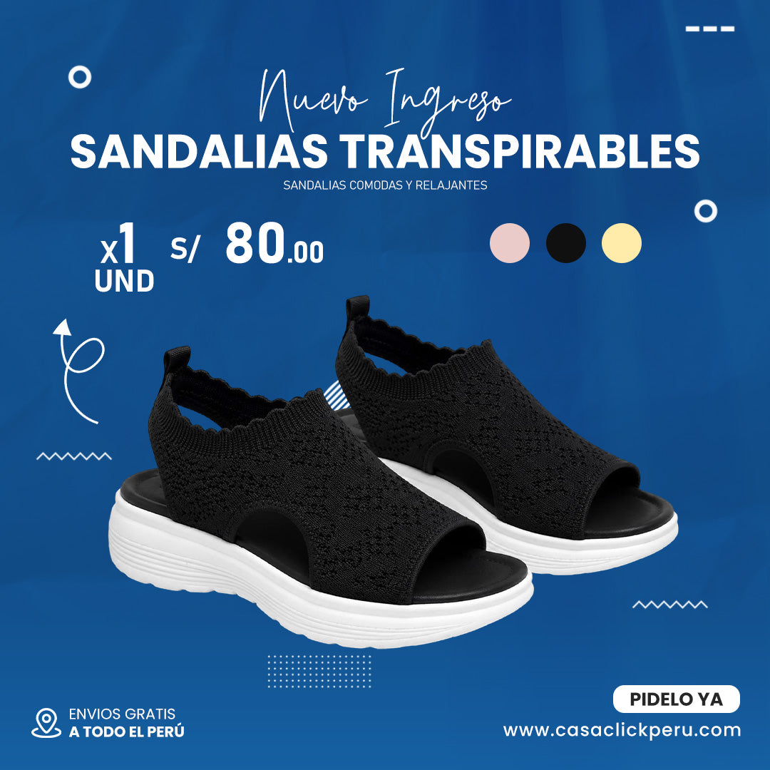 SANDALIAS DE MALLA TRANSPIRABLE