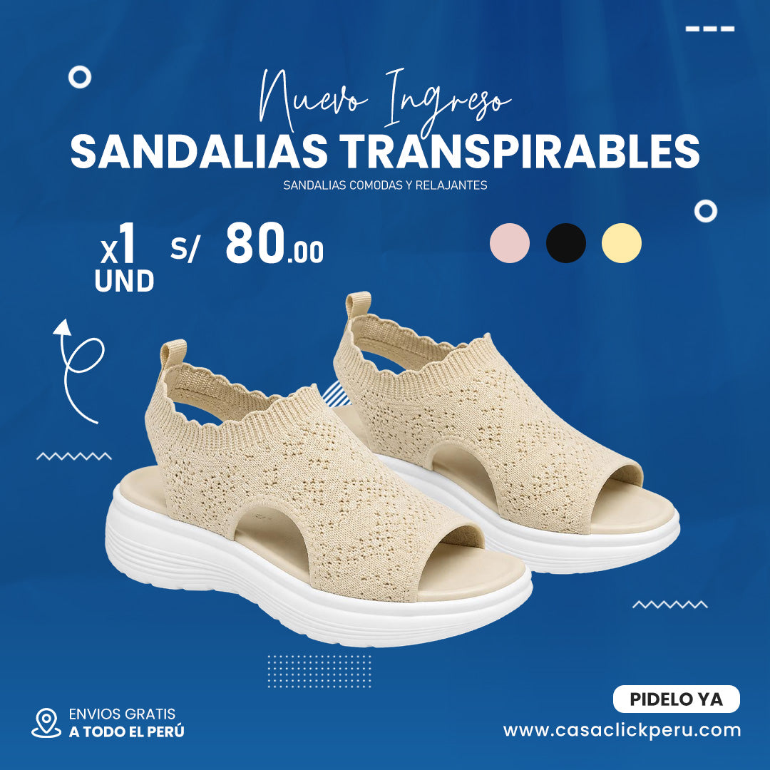 SANDALIAS DE MALLA TRANSPIRABLE