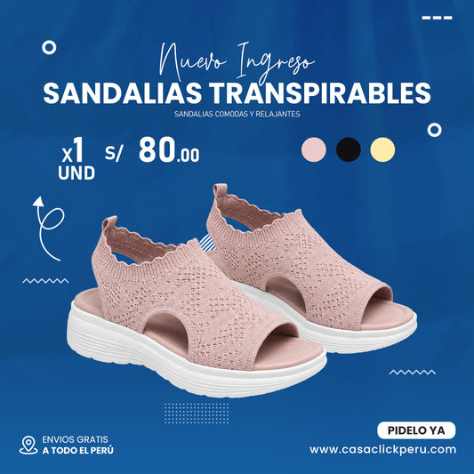 SANDALIAS DE MALLA TRANSPIRABLE