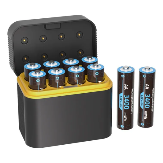 CARGADOR INTELIGENTE 8 EN 1 PARA PILAS AA/AAA